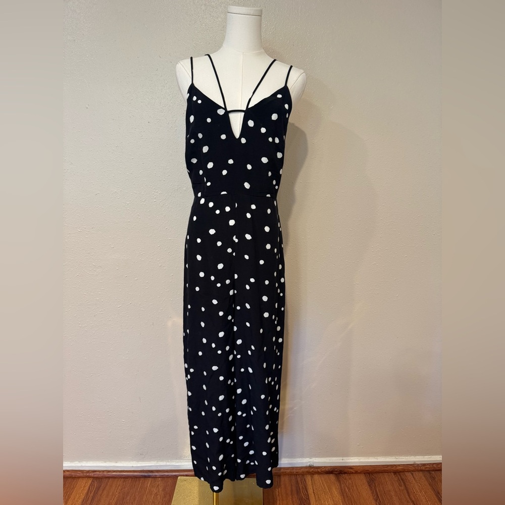 Topshop Black and White Polka Dot Jumpsuit - Picture 3 of 8
